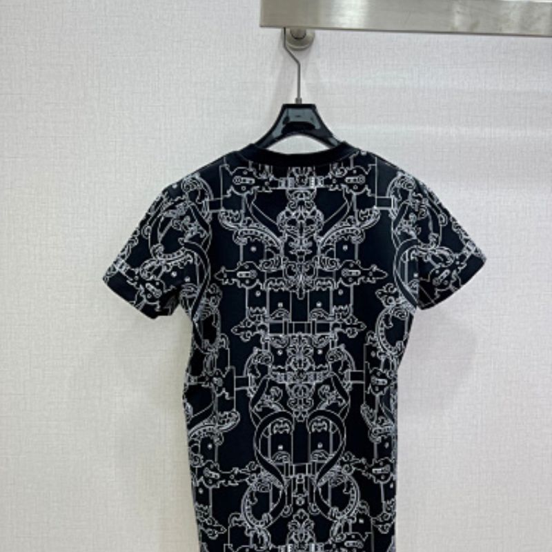 Hermès  black printed t-shirt