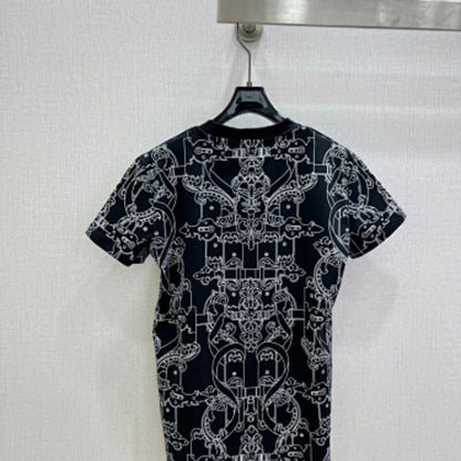 Hermès  black printed t-shirt