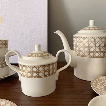 Dior Maison Cannage Montaigne Tea Service.