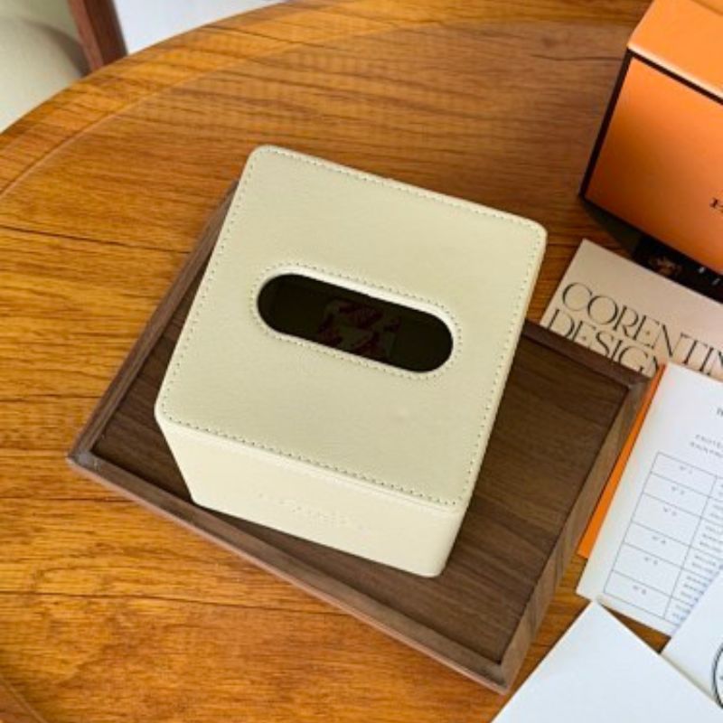 Hermès leather tissue boxes