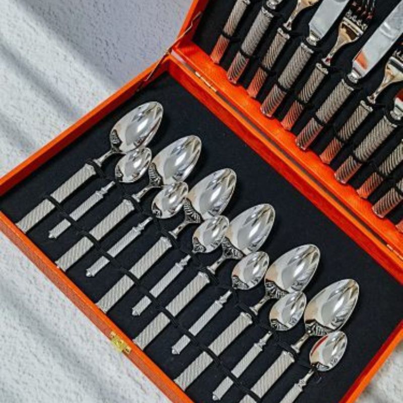 Hermès 24-piece Silver-Tone Cutlery Set