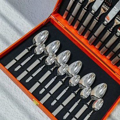 Hermès 24-piece Silver-Tone Cutlery Set