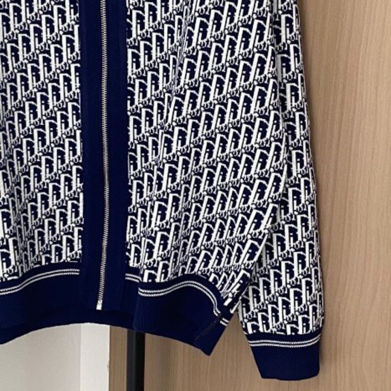 Christian Dior reversible zipped cardigan with a hood.