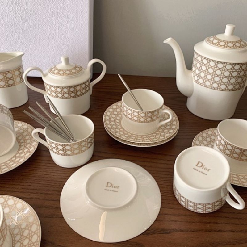Dior Maison Cannage Montaigne Tea Service.