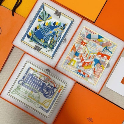 Hermès porcelain change trays