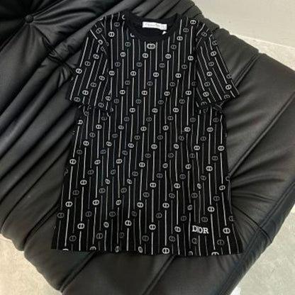 Hermès short-sleeved t-shirt dress with a round neck