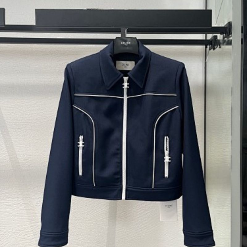 Celine Chelsea Blouson Jacket in Gauffered Double Wool.