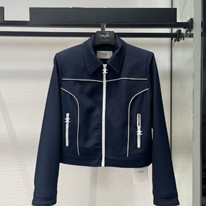 Celine Chelsea Blouson Jacket in Gauffered Double Wool.