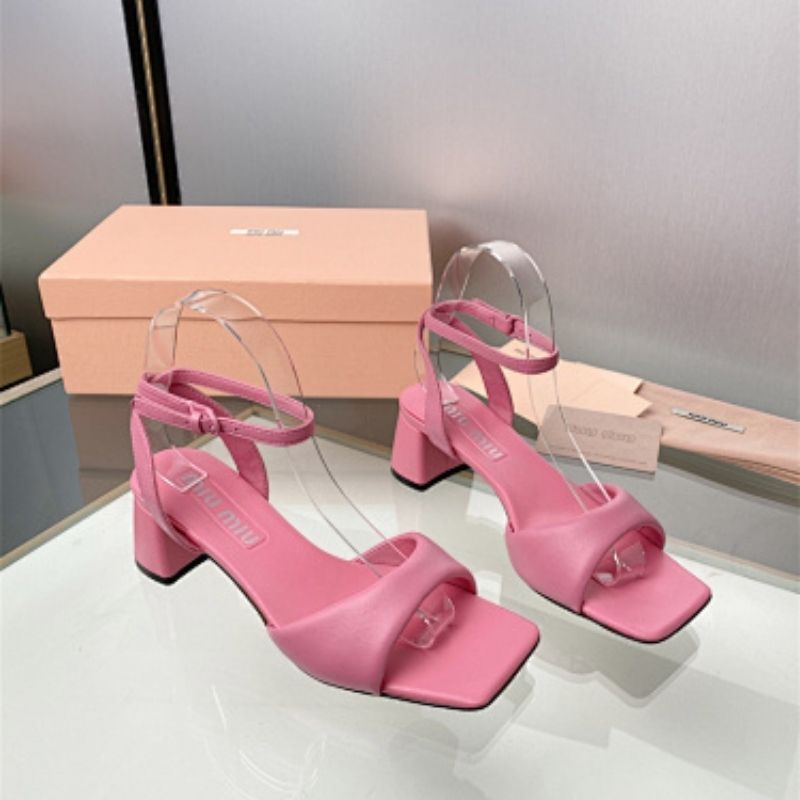 Miu Miu Nappa Leather Platform Sandals