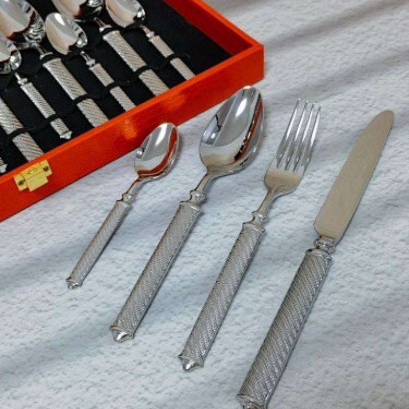 Hermès 24-piece Silver-Tone Cutlery Set