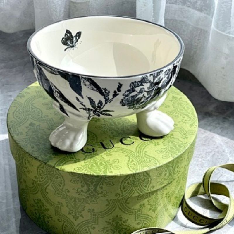 Gucci Herbarium Print Pet Bowls,