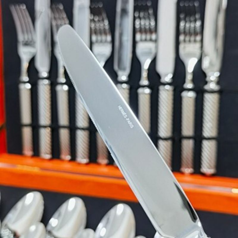 Hermès 24-piece Silver-Tone Cutlery Set