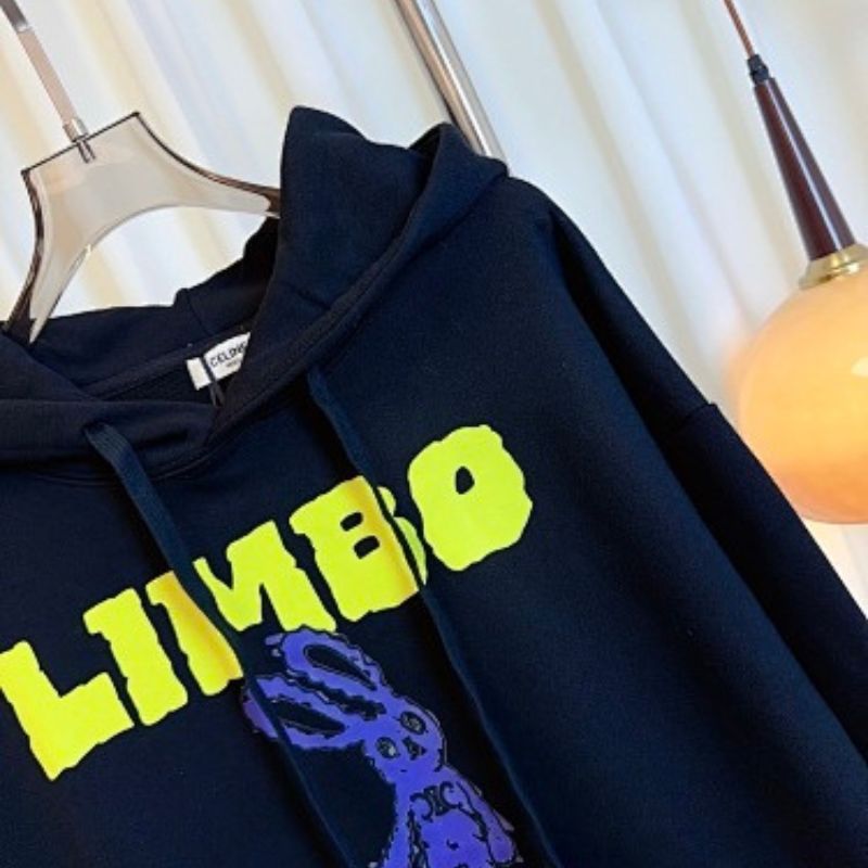 black pullover hoodie "LIMBO"