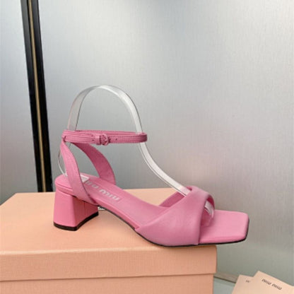 Miu Miu Nappa Leather Platform Sandals