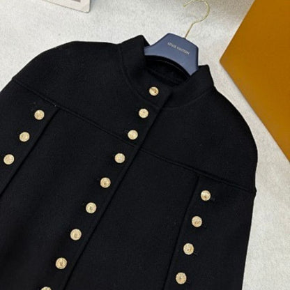 Celine Officer cape in black,