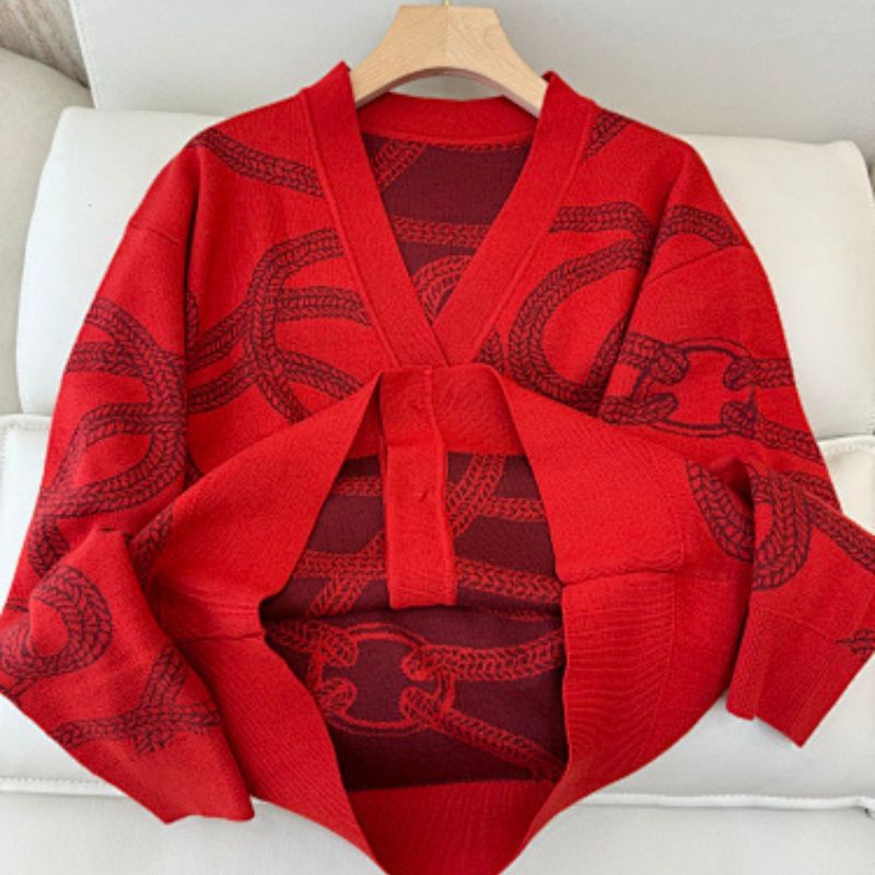 Hermès "Palefroi Remix" light long-sleeve cardigan.