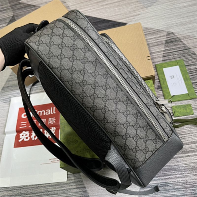 Gucci Ophidia GG Medium Backpack in a grey and black
