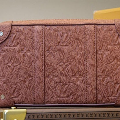 Louis Vuitton x NBA Soft Trunk Wearable Wallet in Ball Grain Leather.