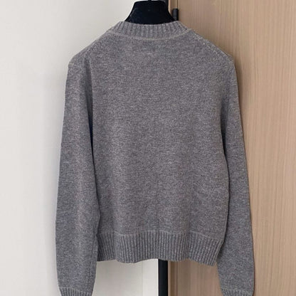 Prada intarsia-knit crew-neck sweater