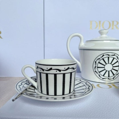Dior Maison Monsieur Dior tea set, designed by Cordelia de Castellane.