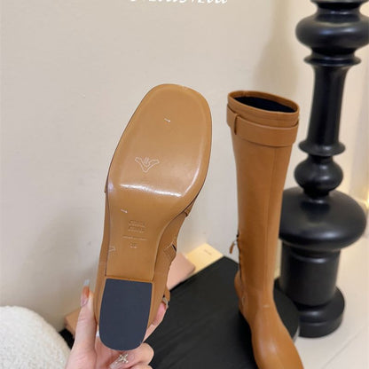 Miu Miu knee-high  slip-on riding-style boots