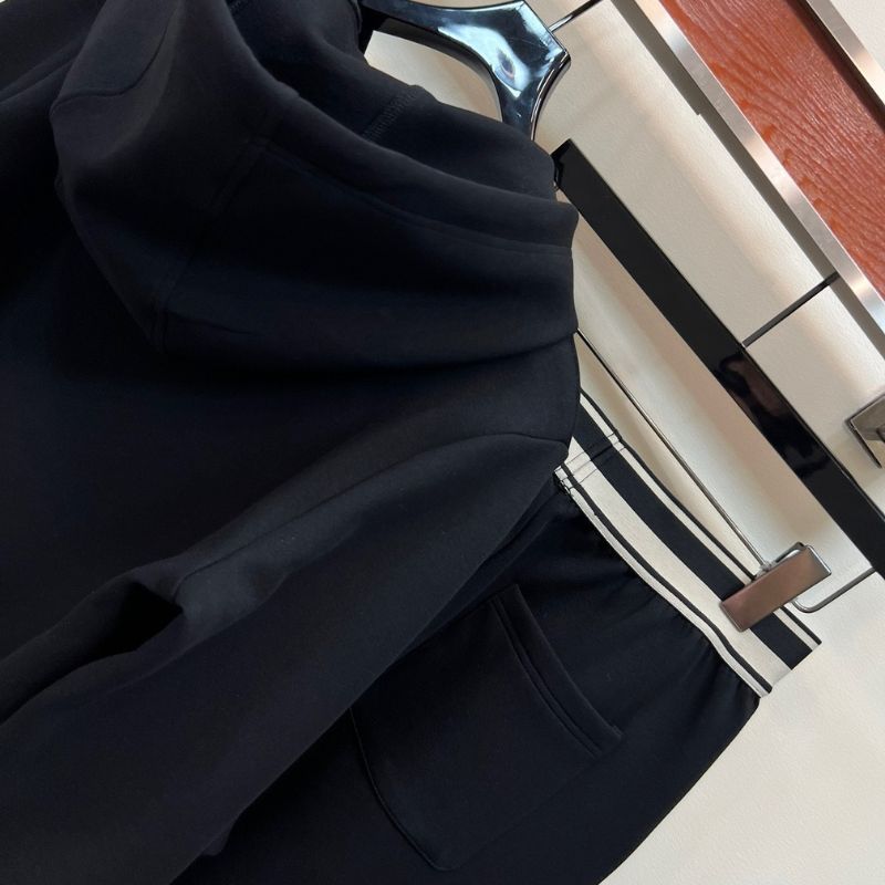 Prada cropped hoodie and sweatpants tracksuit