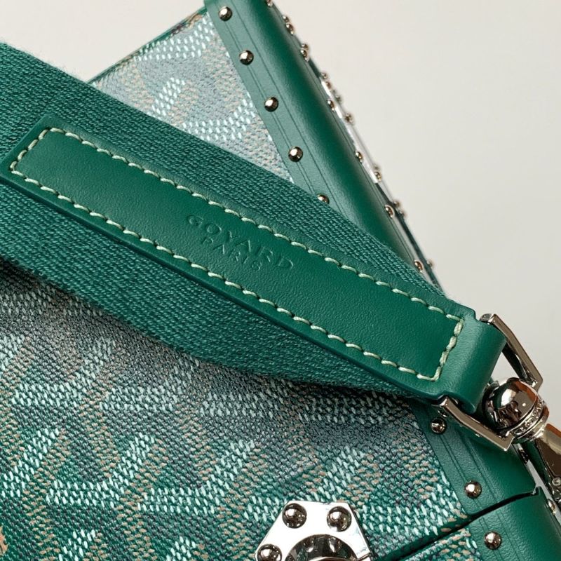 Goyard Cassette Trunk Bag in the vibrant green