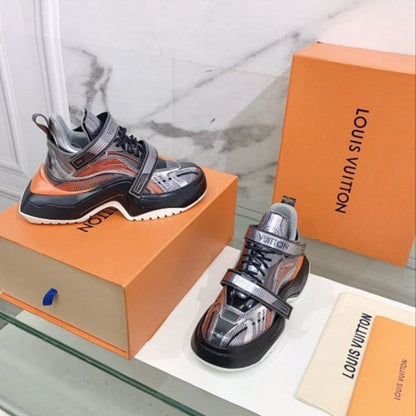 Louis Vuitton LV Archlight 2.0 Platform Sneakers in the metallic silver