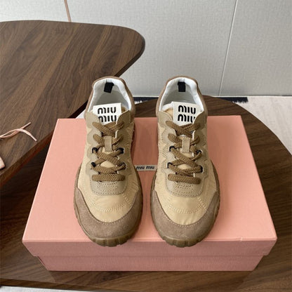 Miu Miu Plume Suede Sneakers.