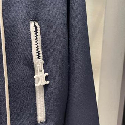 Celine Chelsea Blouson Jacket in Gauffered Double Wool.