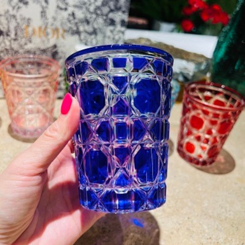 Dior Maison Cannage Crystal Water Glasses.