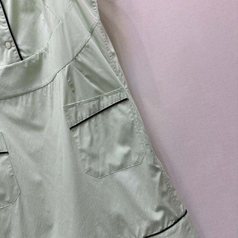 Prada sleeveless cotton mini-dress.