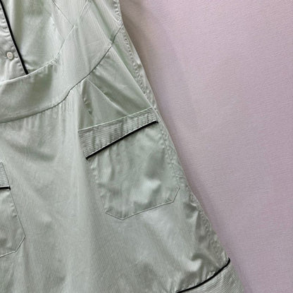 Prada sleeveless cotton mini-dress.