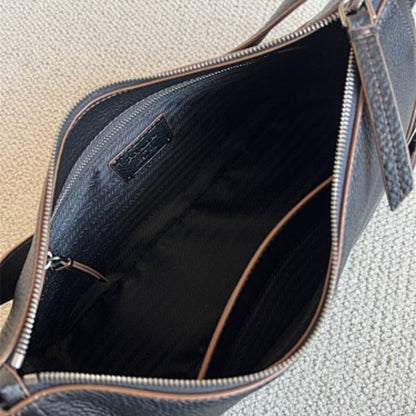 Prada Aimée Large Leather Shoulder Bag.