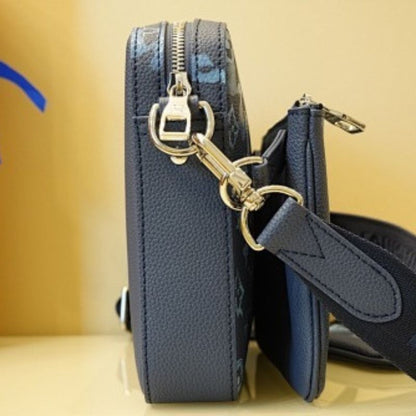 Louis Vuitton Trio Messenger in Monogram Ink Watercolor blue