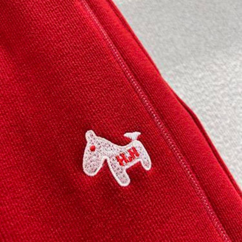 Hermès red wide-leg sweatpants or track pants