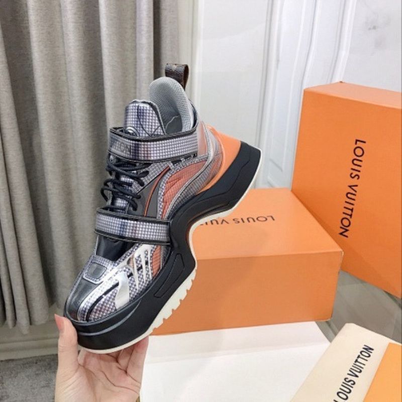 Louis Vuitton LV Archlight 2.0 Platform Sneakers in the metallic silver