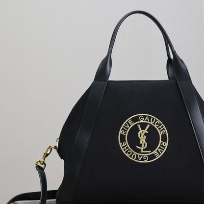 Saint Laurent Rive Gauche Bowling Tote Bag.
