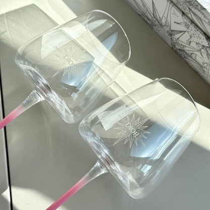 Christian Dior Hexagram crystal wine glasses,