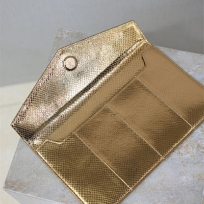 Saint Laurent Uptown Pouch Military Gold metallic finish
