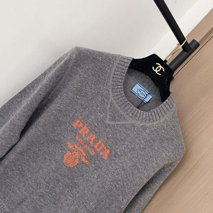 Prada intarsia-knit crew-neck sweater