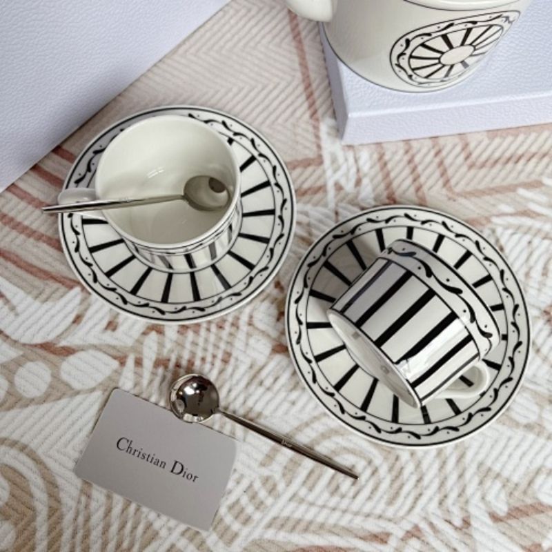 Dior Maison Monsieur Dior tea set, designed by Cordelia de Castellane.
