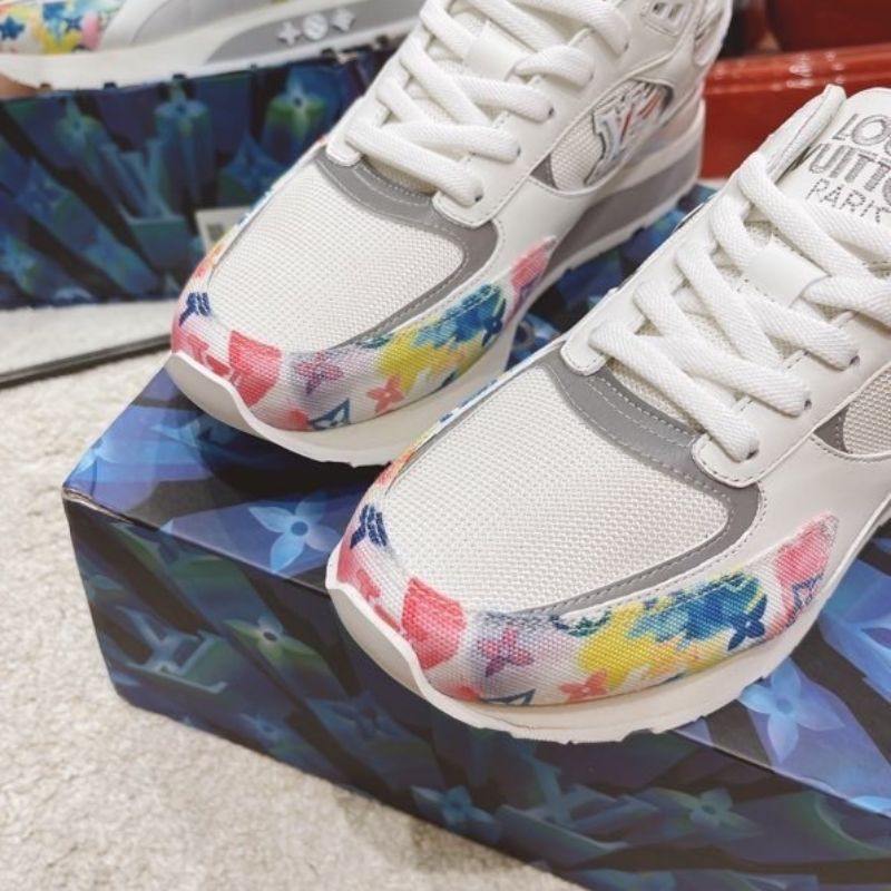 Louis Vuitton LV Trainer Sneaker with a special multi-color Monogram motif print