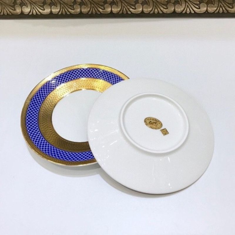 Dior royal blue and gold tea set.