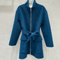 Hermès  blue belted short coat,