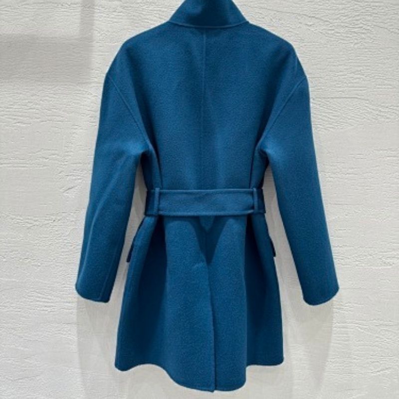 Hermès  blue belted short coat,