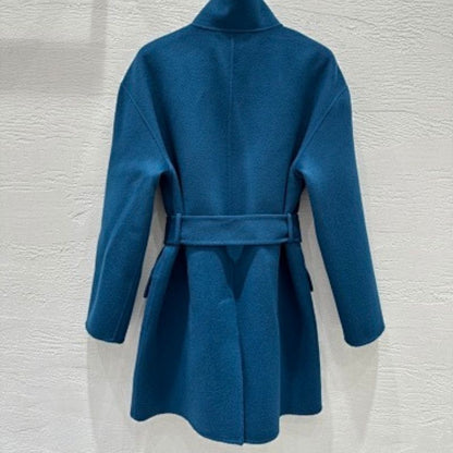 Hermès  blue belted short coat,
