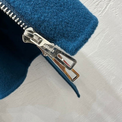 Hermès  blue belted short coat,