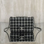 Chanel Black and Silver Diamante Crystal Houndstooth Mini Flap Bag.