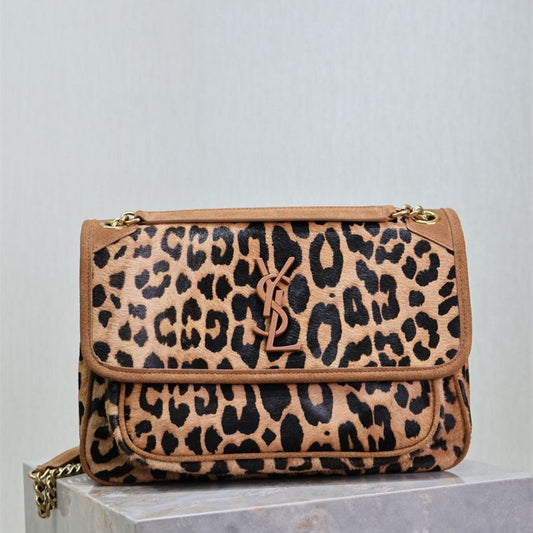 Saint Laurent Niki shoulder bag in a leopard print